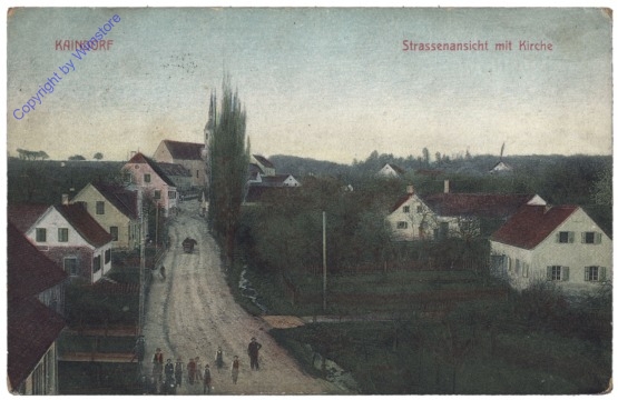 Kaindorf, Strassenansicht mit Kirche