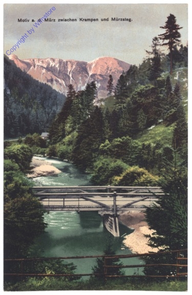 Krampen, Motiv a.d. Mürz zwischen Krampen und Mürzsteig
