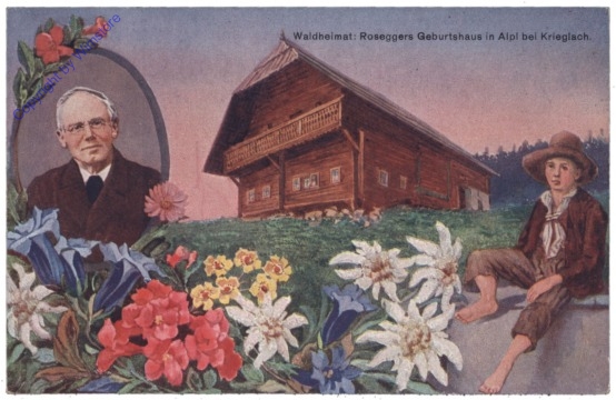 ak129014 Krieglach, Waldheimat: Roseggers Geburtshaus in Alpl