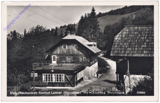 ak129032 Krieglach, Alpl (Waldheimat) Gasthof Leitner (Holzbauer)