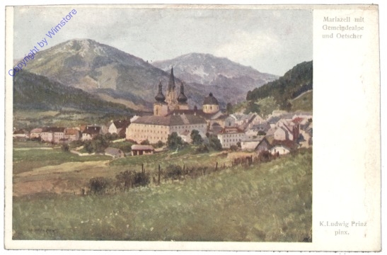 ak129171 Mariazell, mit Gemeindealpe und Oetscher