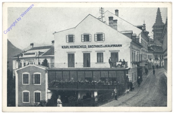 ak129209 Mariazell, Karl Heinschild, Gasthaus und Kaufmann