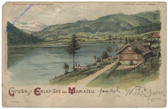 ak129276 Mariazell, Gruss vom Erlaf-See (Halt's gegen das Licht)
