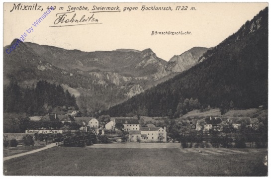 Mixnitz, gegen Hochlantsch