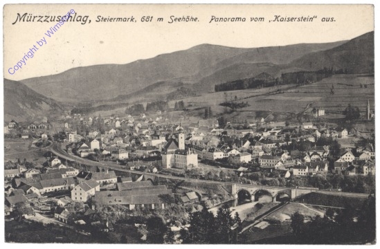 Mürzzuschlag, Panorama vom Kaiserstein aus
