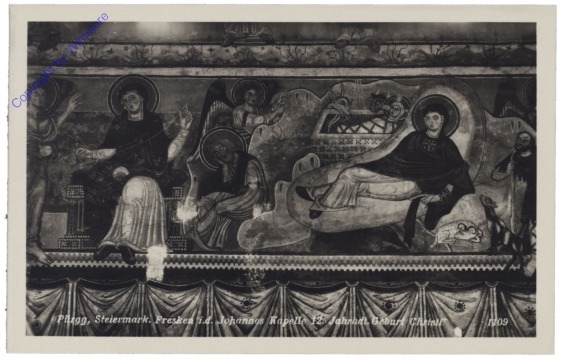 Pürgg, Fresken i.d. johannes Kapelle: Geburt Christi