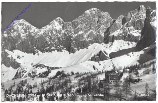 ak129485 Ramsau, Austriahütte mit Dachstein gegen Südwände