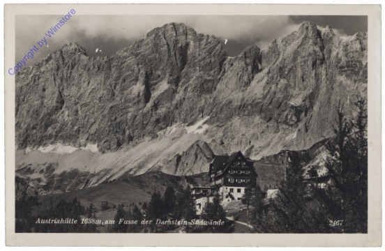 ak129490 Ramsau, Austriahütte am Fuß der Dachsteinwände