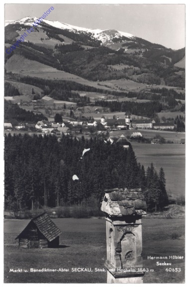 Seckau, Markt und Benediktiner-Abtei mit Hochalm