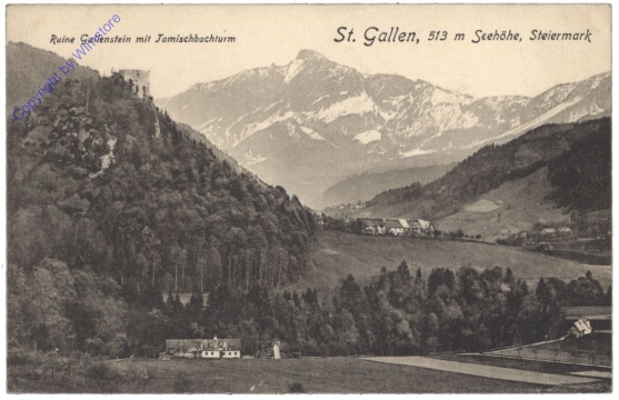 ak129598 St. Gallen, Ruine Gallenstein mit Jamischbachturm