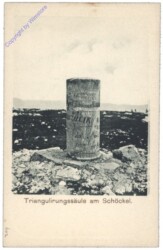 Schöckel, Triangulirungssäule am Schöckel