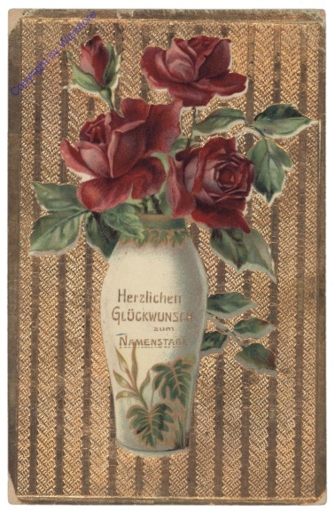 ak129818 Rosen in einer Vase, Namenstag