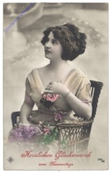 Dame mit Blumen, Namenstag