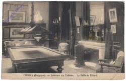 Billard, Chimay, Interieur du Chateau. La Salle du Billard