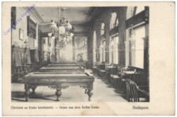 Billard, Gruss aus dem Kaffee Emke, Budapest