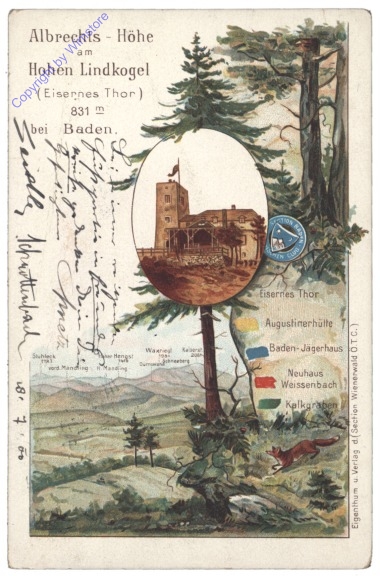 Baden, Albrechts-Höhe am Hohen Lindkogel (Eisernes Tor)