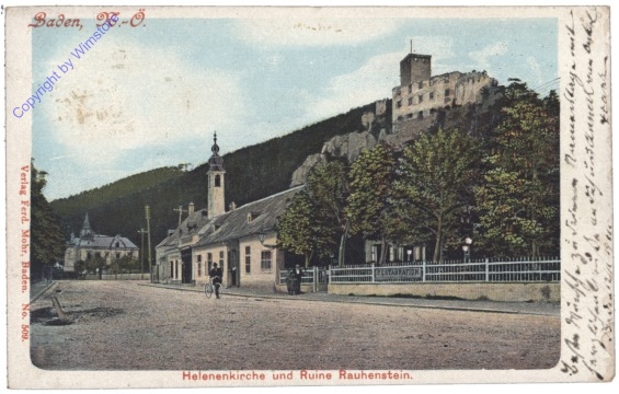 Baden, Helenenkirche und Ruine Rauhenstein