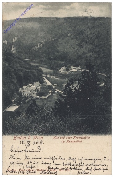 Baden, Alte und neue Krainerhütte im Helenenthal