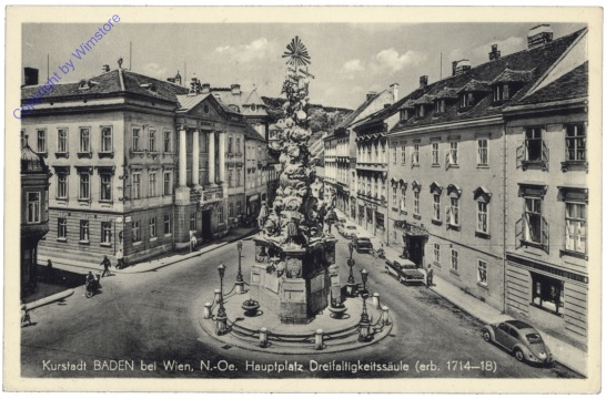 Baden, Hauptplatz, Dreifaltigkeitssäule