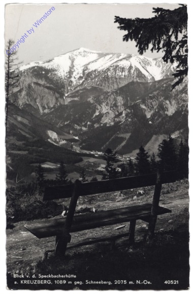 Breitenstein, Blick v.d. Speckbacherhütte geg. Schneeberg