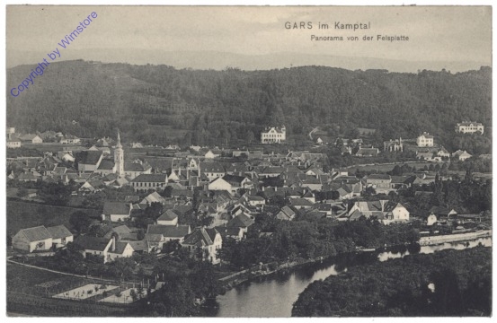 ak130691 Gars am Kamp, Panorama von der Felsplatte