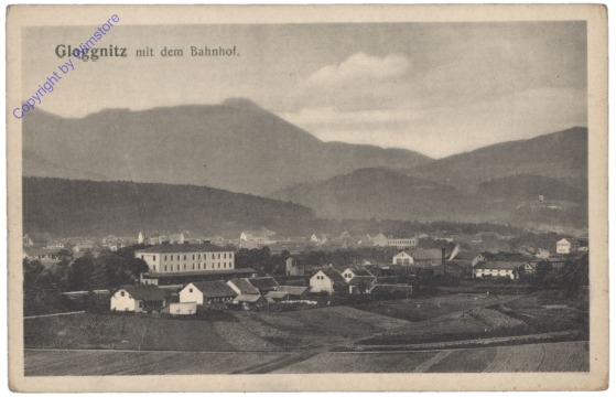 ak130773 Gloggnitz, mit dem Bahnhof
