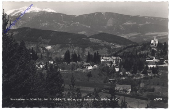 ak130809 Gloggnitz, Schlagl geg. Schneeberg