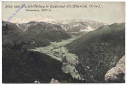 Gutenstein, Blick vom Mariahilferberg in's Klostertal