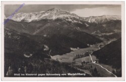 Gutenstein, Blick ins Klostertal gegen Schneeberg vom Mariahilfberg