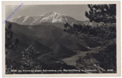 Gutenstein, Blick ins Klostertal gegen Schneeberg vom Mariahilfberg