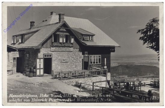 Hohe Wand, Hanselsteighaus