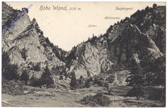 Hohe Wand, Teufelsgrat, Höhlensteig, Leiterl
