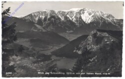 Hohe Wand, Blick gegen Schneeberg