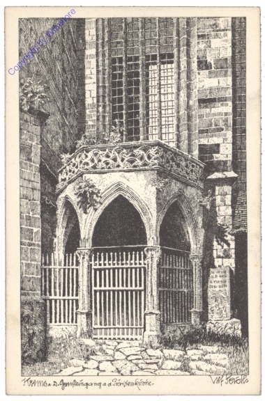 Krems, Grufteingang in der Piaristenkirche