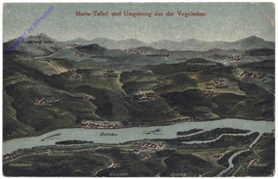Maria Taferl, und Umgebung aus der Vogelschau