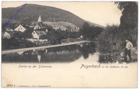 ak132135 Payerbach, Partie an der Schwarza