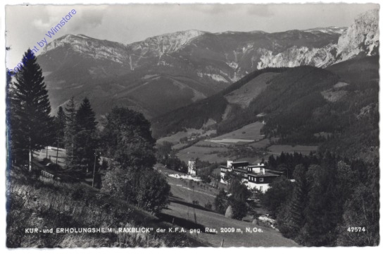Rax, Kur- und Erholungsheim "Raxblick" der K.F.A. geg. Rax