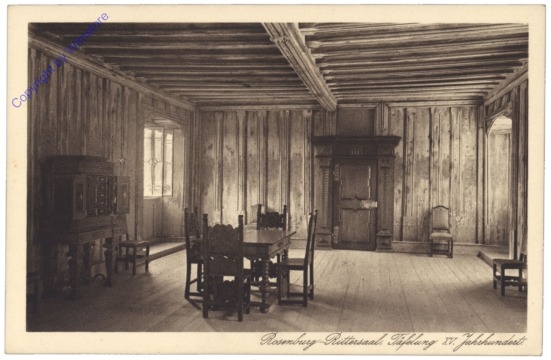 Rosenburg am Kamp, Rittersaal Täfelung XV. Jahrhundert
