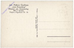 Semmering, Johann Polleres Gasthaus zum Kreuzberg