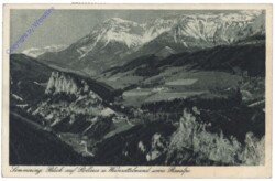 Semmering, Blick auf Polleros u. Weinzettelwand sowie Raxalpe