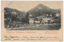 Semmering, Steinhaus, Stehrer's Gasthaus Zum Waidmannsheil