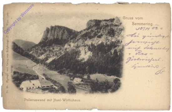 Semmering, Polleruswand mit Hanl-Wirthshaus
