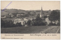 Sulz im Wienerwald, Stangau, Panorama mit Wasserheilanstalt
