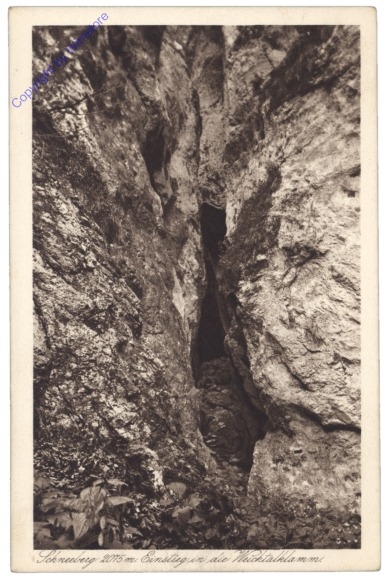 Schneeberg, Einstieg in die Weichtalklamm