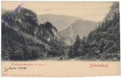 Schneeberg, Krummbachgraben mit Raxalpe