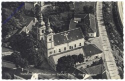 Schwarzau am Steinfeld, Wallfahrtskirche, Fliegeraufnahme
