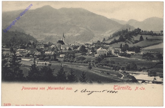Türnitz, Panorama von Marienthal aus