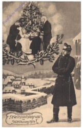 Kriegsweihnachten, Weihnachtsgruss im Weltkrieg 1914
