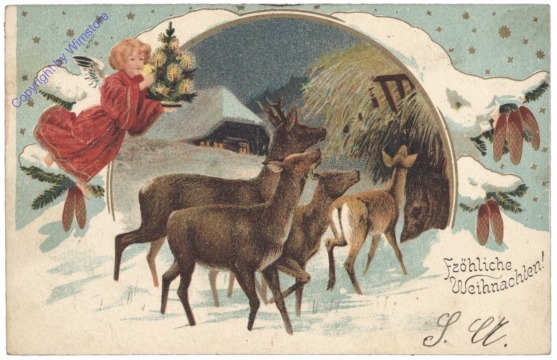 Rehe beim Fressen