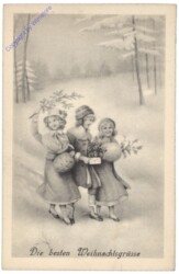 ak133869 Mädchen beim Spaziergang im Wald